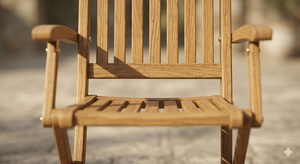 Teak Wood Folding Armchair Outdoor Garden Patio Furniture Solid Wooden Reclining Chair Eco Friendly Foldable Exterior Seating - Product Image 5