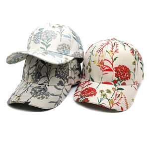 Floral Print Baseball Cap Unisex Casual Hat Spring Summer 100% Polyester Breathable Digital Printing - Product Image 1