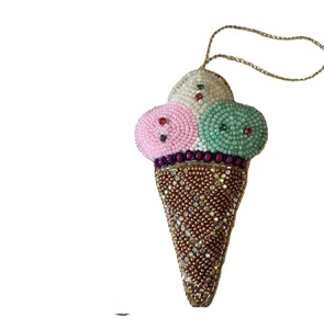 Fancy Seed Bead Embroidery Keyring with Colorful Handcrafted Design Premium Quality Glass Seed Bead <b>Keychain</b> for Bags - Product Image 6