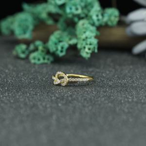 Anillo Infinity de Moissanita, Plata 925, Chapado en Oro, Anillo Pavé, Joyería Minimalista para Mujer - Product Image 4