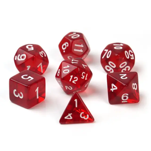 Customizable Resin Polyhedral D&D <b>Dice</b> Set 7-Piece D20 16mm Lemon Ice Cube Style Inner Core Summer Theme Custom Logo Tabletop - Product Image 1