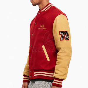 Chaqueta Letterman para Hombre, Manga Larga, Clásica, Informal, Abrigo Cálido para Uso Diario, Chaqueta Letterman Clásica para Hombre - Product Image 2