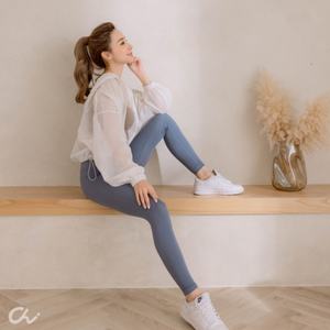 Pantalon de yoga long /extra long à la cheville en nylon quantité minimale de commande bas ODM OEM fabriqué à Taiwan - Product Image 3