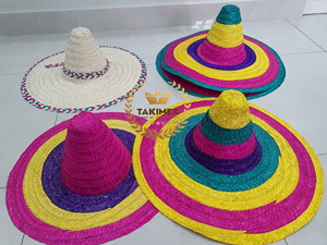 Sombrero de ala ancha de algas marinas naturales Sombrero de paja mexicano unisex Tipo ecológico Muy duradero Origen de Vietnam - Product Image 4