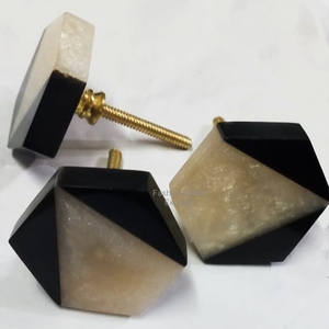 Colourful Multi Acrylic Door Knob Cabinet <b>Drawer</b> <b>Pull</b> Handles with <b>Brass</b> Frame Hardware Kitchen Furniture Handles & Knobs - Product Image 3