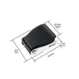Boucle de ceinture de sécurité S50C, noyau en acier au carbone, couvercle supérieur en aluminium, déverrouillage à levier, résistance à la traction de 600 kg, pour ceinture de sécurité automobile - Product Image 2