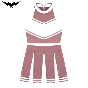 Bigetron Sports Custom Blue <b>Sexy</b> Adult Cheerleading <b>Uniforms</b> Package Spandex/Polyester Material Heat-Transfer Printing 380g - Product Image 3