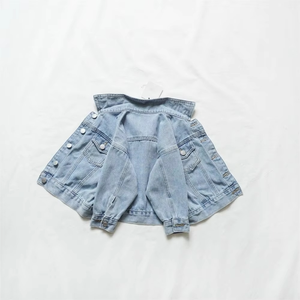 Ins Fashion High Quality Spring Autumn Kids Coats Casual Boys Girls Denim <b>Jackets</b> - Product Image 4