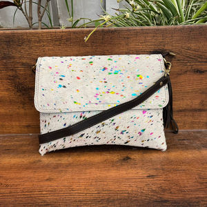 New Stylish Designer Women's Crossbody <b>Bag</b> Handmade Metallic Fur <b>Leather</b> Tassel Customizable Hot Selling Fashion Purses Handbags - Product Image 2