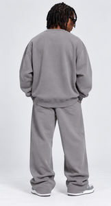 Custom Men’s Oversized Sweatshirt & Baggy <b>Sweatpants</b> <b>Set</b> – Heavyweight Streetwear Tracksuit Two Piece <b>Set</b> - Product Image 2