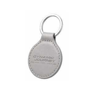 Llavero de cuero PU con logo de marca impreso a color, llavero redondo para coche, ideal para regalos en eventos. - Product Image 3