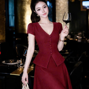 Fashion Two Piece skirt long <b>Set</b> Women's chiffon Sleeveless Full Length Solid Casual Skinny Fit Washable Eco-Friendly Customized - Product Image 5