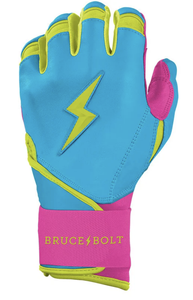 Guantes de Bateo de Cuero Personalizados con Puño Largo, Color Azul Caribeño, Cierre de Gancho y Bucle Premium - AREONE INDUSTRIES para Béisbol y Sóftbol - Product Image 3