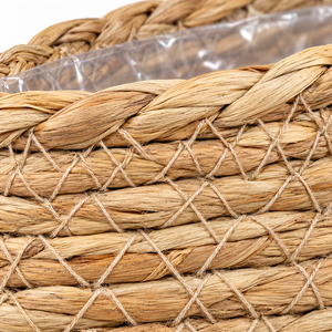 Panier de plantation moderne en jonc de mer et jute tressé, personnalisable et écologique, avec doublure en plastique pour décoration de plantes d'intérieur, lot de 3, vente en gros - Product Image 2