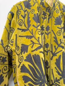 Luxury <b>Velvet</b> Knitted Suzani Embroidery <b>Jacket</b> Wholesale | Handmade Bohemian Ethnic <b>Womens</b> Cotton Lightweight Statement - Product Image 5