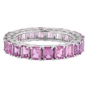 Anillo de Zafiro Rosa en Plata de Ley 92.5 KLSR-11197 - Product Image 2