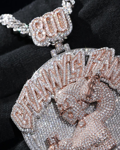 จี้รูปตัวอักษรฮิปฮอป100% ผ่านตัวทดสอบเพชรแบบกำหนดเอง S925เงินพร้อมจี้เครื่องรางโรสโกลด์ VVS Moissanite - Product Image 2