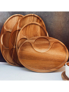 Plateau de service en bois écologique de haute qualité |   Vaisselle en bois massif à finition lisse, compatible lave-vaisselle, pour la cuisine, la salle à manger et l'usage commercial - Product Image 4