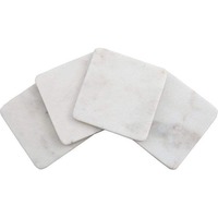 Sous-verres en marbre naturel de qualité supérieure pour boissons, avec surface polie et lisse, accessoires de table élégants pour la maison et le bureau