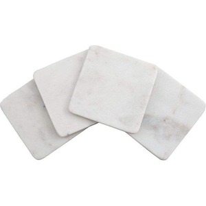 Premium Quality Natural Stone <b>Marble</b> <b>Coasters</b> for Drinks with Smooth Polished Surface Elegant Table Accessories for Home Office - Product Image 1