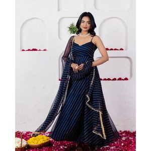 ชุด anarkali ออกแบบด้านล่างและ dupatta สำหรับงานปาร์ตี้สวมใส่ขนาด XS - Product Image 3