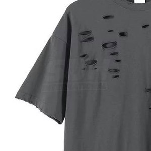 เสื้อยืดผู้ชายผ้าฝ้ายแท้ 100% พิมพ์ลายแบบดิสเทรส คุณภาพสูง คอกลม ทรงหลวม เป็นมิตรกับสิ่งแวดล้อม ระบายอากาศได้ดี - Product Image 4
