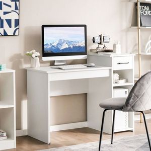 Scrivania Compatta in Legno con Cassetto e Supporto CPU per Ufficio Domestico - Product Image 2