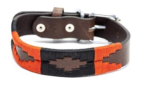 Collier pour chien en cuir véritable fait main avec rivets à pointes, motif uni, accessoire de luxe écologique pour animaux de compagnie - Product Image 5