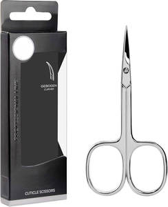 Ciseaux à cuticules à lame courbée, ciseaux de précision en acier inoxydable pour le soin des ongles, ciseaux pour manucure et pédicure avec emballage en boîte - Product Image 1