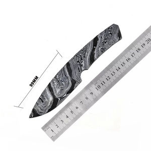 Couteau multifonctionnel Burraq DIY OEM en acier Damas, lame vierge faite à la main, motif flamme, 7,5 pouces, cadeau idéal pour l'extérieur - Product Image 4