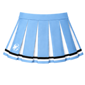 Ensemble d'uniforme de cheerleading bleu clair, haut sans manches à col en V, jupe plissée, pour équipe sportive, performance de danse, entraînement et compétition - Product Image 5
