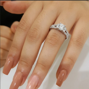 Hong Kong Custom 18K White Gold Solitaire Wedding Semi Mount Engagement Ring Real Diamond Fine Jewellery Party Anniversary - Product Image 4