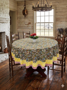 Nappe en coton imprimée à la main, produit phare, en tissu cambrique 40s, douce, respirante, durable et facile à laver, pour table à manger - Product Image 2