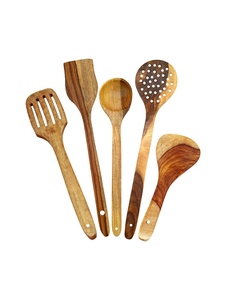 Ensemble de 4 louches de cuisine en bois pour mariage, surface lisse miroir, prise en main douce, écologiques, légères, durables, compatibles lave-vaisselle - Product Image 4