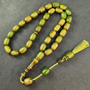 Pulsera de cuentas de resina epoxi musulmana Tasbih 33 cuentas de rosario 12*12mm Ámbar Oración Islámica Dhikr Misbaha Religión Islámica Eid Alta Calidad - Product Image 4