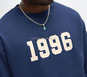 เสื้อสเวตเชิ้ตคอกลมยูนิเซ็กซ์ผ้าฝ้าย 100% ทรงโอเวอร์ไซส์ ระบายอากาศได้ดี ป้องกันการเป็นขุย พิมพ์ลายปักโลโก้ตามสั่ง คุณภาพสูง - Product Image 5