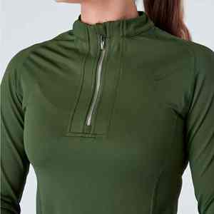 เสื้อเบสเลเยอร์สำหรับขี่ม้าผู้หญิงรุ่นใหม่ล่าสุด สีสันตามสั่ง หรูหรา แขนยาว ผ้ายืดสแปนเด็กซ์ ไนลอน ทรงเข้ารูป - Product Image 4