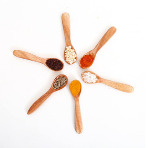 Wooden Spoons Set Natural Finish Minimalist Design Short Handle Durable Tea Spoon Utensils Spoons Handmade On Sale - Product Image 2