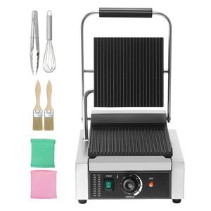 Griglia Elettrica Professionale per Panini in Acciaio Inox da 1800W con Controllo della Temperatura per Uso Esterno - Product Image 1