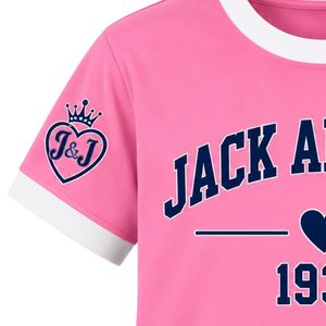 เสื้อยืดผู้หญิง Jack and Jill แบบสวมใส่ได้ทุกวัน คอวีถัก แขนสั้น ผ้าฝ้ายนุ่ม สบายๆ น้ำหนักเบา แฟชั่นทันสมัย เสื้อผู้หญิง - Product Image 5