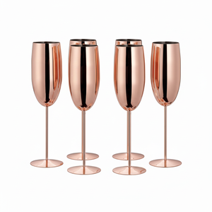 Copa de Vino de Acero Inoxidable Sostenible y Libre de Plomo Bold Blossom, Copa Borgoña de 301-400 ml, Moderna para Fiestas - Product Image 1