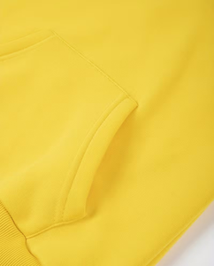 Orange and Yellow Hooded Sweatshirt for Children Casual Winter Wear Fleece Breathable Eco-Friendly Lined Long Sleeve Pullover - Product Image 5