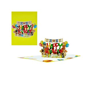 Meilleur prix, carte pop-up pour chien, joyeux anniversaire, carte de vœux 3D, tendance du moment, artisanat en papier moderne fait à la main - Product Image 4