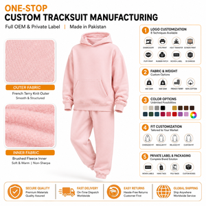 ชุดเซ็ตแทรคสูทสีชมพูแบบ unisex ผ้าฝ้ายฟลีซ สีพื้น สวมใส่สบาย ทรงหลวม ระบายอากาศได้ดี เนื้อผ้าหนา สไตล์สตรีทแวร์ - Product Image 5