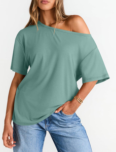 <b>Women</b> Breathable Cotton T Shirt Casual Ladies Tee Short Sleeve Soft Summer <b>Top</b> Plain Cotton T Shirt Custom Logo Fashion - Product Image 3