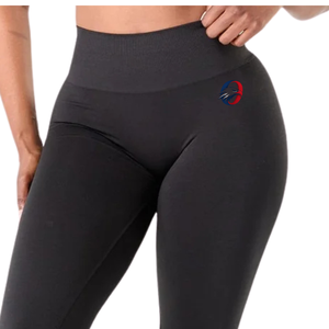 Pantalon long évasé taille ultra haute noir pour femme, extensible, respirant, pour le sport, le fitness, le yoga et l'entraînement, vêtement de performance athlétique - Product Image 4