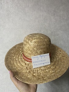 Boho Character Printed <b>Straw</b> Boater <b>Hat</b> Wide Brim Summer Beach Outdoor Sun Protection Unisex Adult Red Ribbon 3D Embroidery - Product Image 3