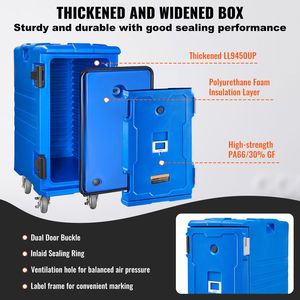Contenitore Termico per Alimenti da 127 Qt, Caricamento Frontale Automatico, Scatola Termica per Catering, Doppia Chiusura a Fibbia, Scaldavivande a Caricamento Frontale Stile H - Product Image 4