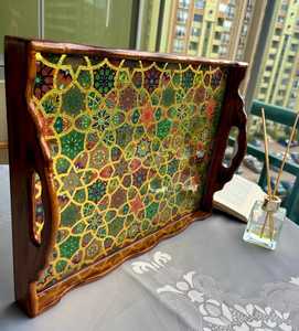 ถาดเสิร์ฟลายอิหร่านแบบดั้งเดิม ถาดเคลือบแบบทันสมัย สำหรับใช้ในครัวเรือนและร้านอาหาร ถาดเก็บของและเสิร์ฟอาหาร โดย UO - Product Image 6