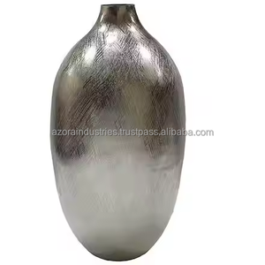 Azora industries Vase à fleurs en métal moderne décoratif Vase à fleurs en métal pour la décoration intérieure Vase à fleurs en fonte Pot de fleurs - Product Image 5